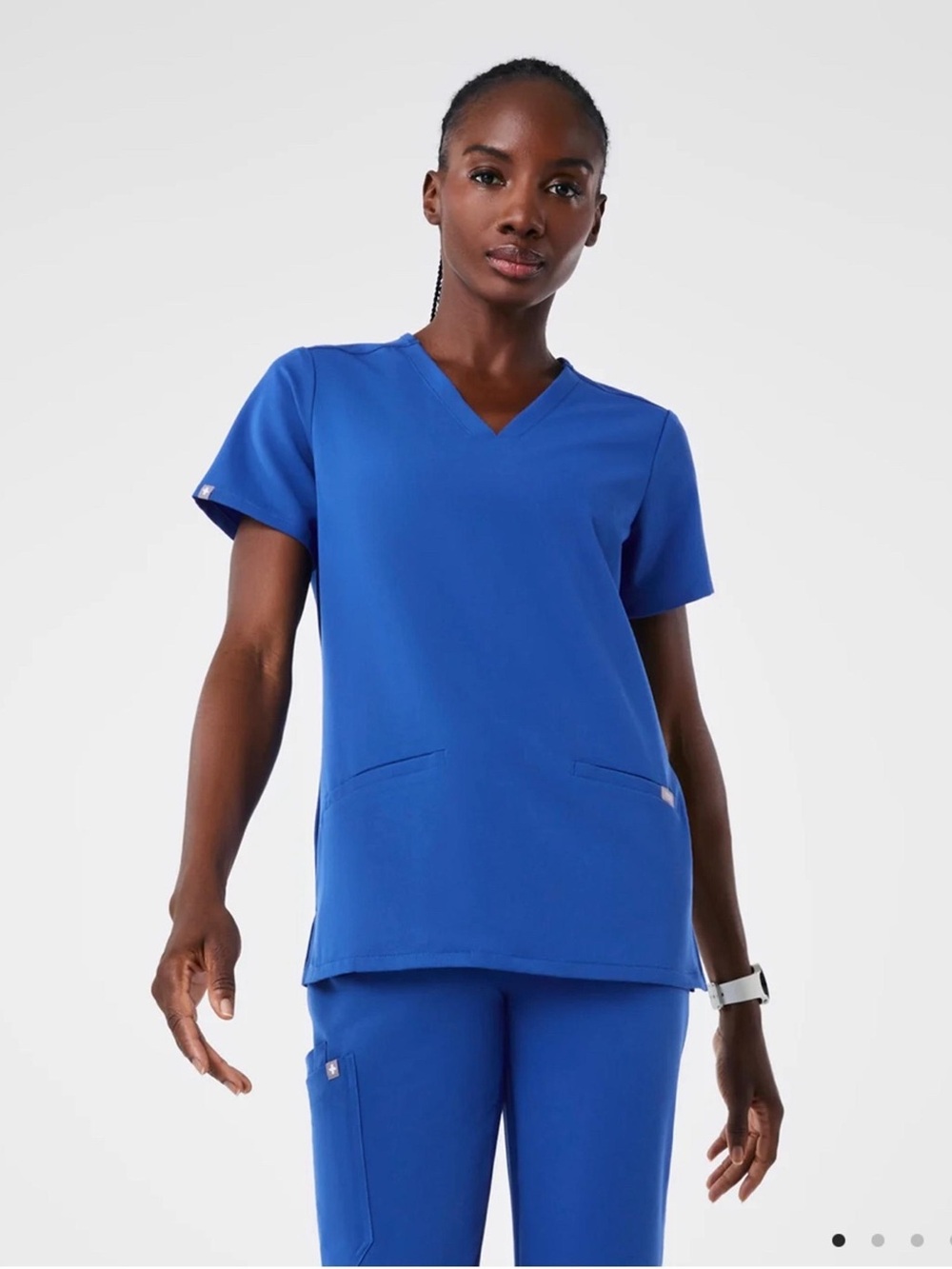 Figs Scrub Top Casma Royal Blue Women’s Size Medium